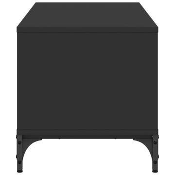 TV Cabinet Black 102x40x41 cm Engineered Wood and Powder-coated Steel