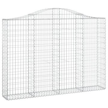 Arched Gabion Basket 200x30x140/160 cm Galvanised Iron