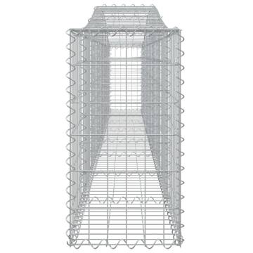 Arched Gabion Basket 400x30x60/80 cm Galvanised Iron