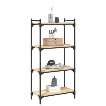 Bookcase 4-Tier Sonoma Oak 60x30x120 cm Engineered Wood