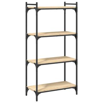 Bookcase 4-Tier Sonoma Oak 60x30x120 cm Engineered Wood