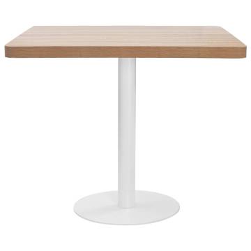 Bistro Table Light Brown 80X80 cm MDF