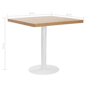 Bistro Table Light Brown 80X80 cm MDF