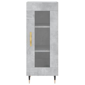 Highboard Concrete Grey 34.5x34x180 cm Engineered Wood