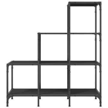 Bookcase Black 92x30x102 cm Engineered Wood and Metal