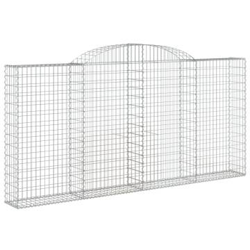 Arched Gabion Baskets 30 pcs 300x30x140/160 cm Galvanised Iron