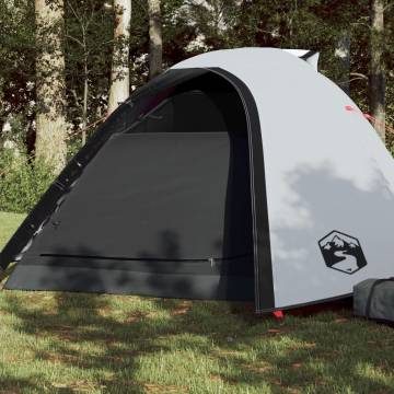 Camping Tent 4-Person White Blackout Fabric Waterproof