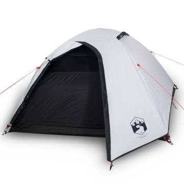 Camping Tent 4-Person White Blackout Fabric Waterproof