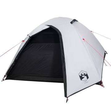 Camping Tent 4-Person White Blackout Fabric Waterproof