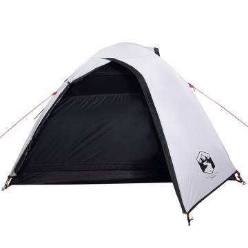 Camping Tent 4-Person White Blackout Fabric Waterproof