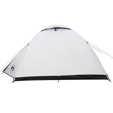 Camping Tent 4-Person White Blackout Fabric Waterproof