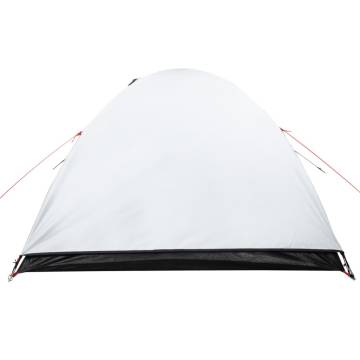 Camping Tent 4-Person White Blackout Fabric Waterproof