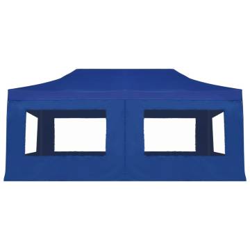 Professional Folding Party Tent with Walls Aluminium 6x3 m Blue