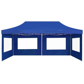 Professional Folding Party Tent with Walls Aluminium 6x3 m Blue