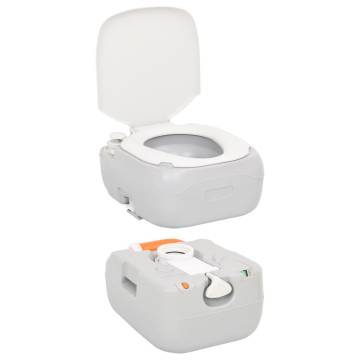 Portable Camping Toilet Grey and White 22+12 L HDPE