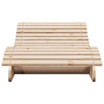 Sun Lounger 205x70x31.5 cm Solid Wood Pine