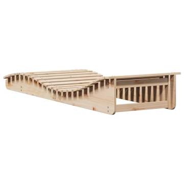 Sun Lounger 205x70x31.5 cm Solid Wood Pine