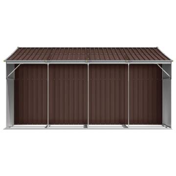 Garden Shed Brown 277x365.5x179 cm Galvanised Steel