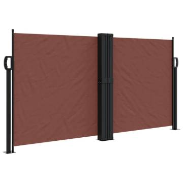 Retractable Side Awning Brown 120x600 cm