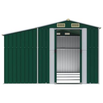 Garden Shed Green 277x365.5x179 cm Galvanised Steel