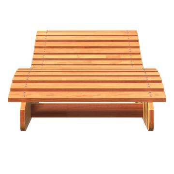 Sun Lounger Wax Brown 205x60x31.5 cm Solid Wood Pine