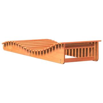 Sun Lounger Wax Brown 205x70x31.5 cm Solid Wood Pine