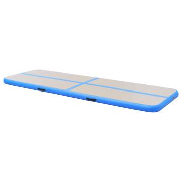 Inflatable Gymnastics Mat with Pump 700x100x10 cm PVC Blue