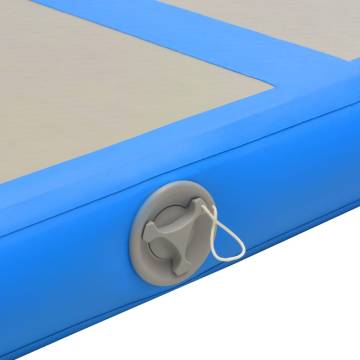 Inflatable Gymnastics Mat with Pump 700x100x10 cm PVC Blue