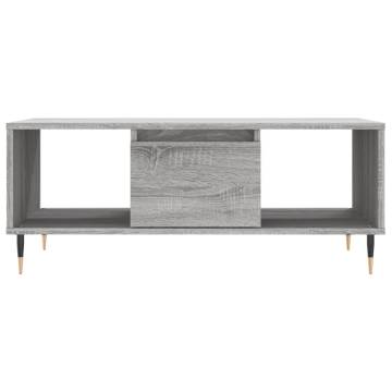 Coffee Table Grey Sonoma 90x50x36.5 cm Engineered Wood