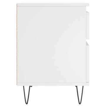 Bedside Cabinet White 40x35x50 cm Engineered Wood