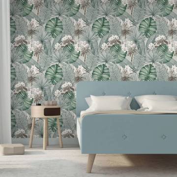 DUTCH WALLCOVERINGS Wallpaper Eden Grey and Light Green