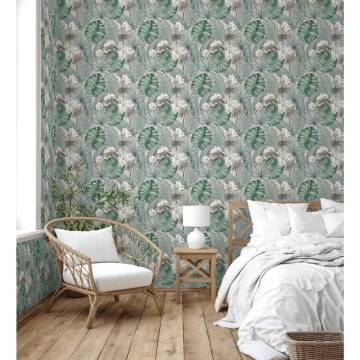 DUTCH WALLCOVERINGS Wallpaper Eden Grey and Light Green