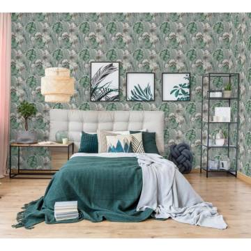 DUTCH WALLCOVERINGS Wallpaper Eden Grey and Light Green