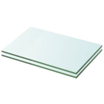 Shelves 2 pcs Panel Glass Clear 20x25 cm