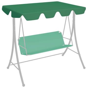 Replacement Canopy for Garden Swing Green 188/168x145/110 cm