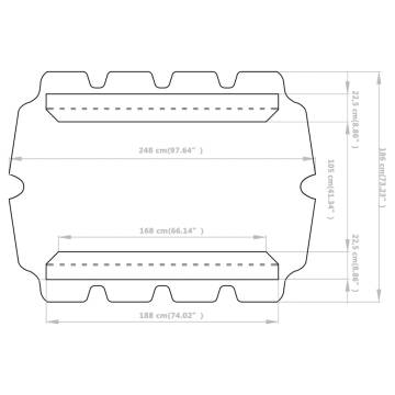 Replacement Canopy for Garden Swing Green 188/168x145/110 cm