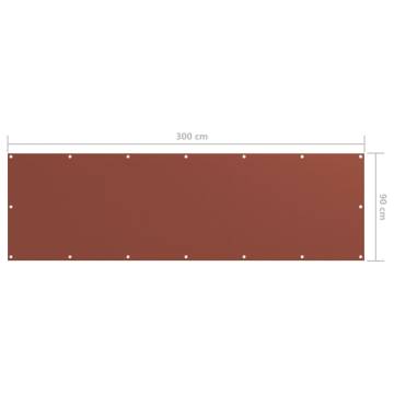 Balcony Screen Terracotta 90x300 cm Oxford Fabric