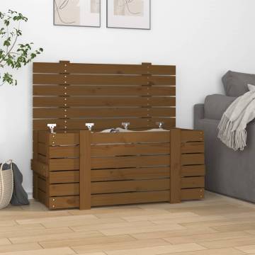 Storage Box Honey Brown 91x40.5x42 cm Solid Wood Pine