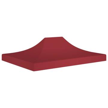 Party Tent Roof 4x3 m Burgundy 270 g/m²