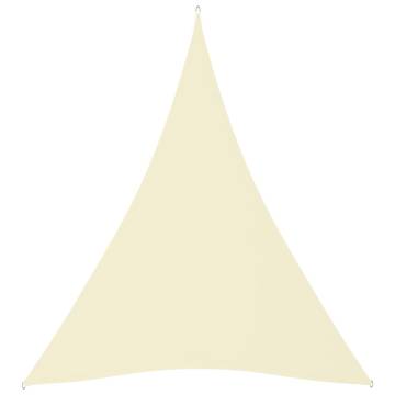 Sunshade Sail Oxford Fabric Triangular 3x4x4 m Cream