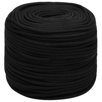 Work Rope Black 6 mm 25 m Polyester