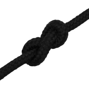 Work Rope Black 6 mm 25 m Polyester