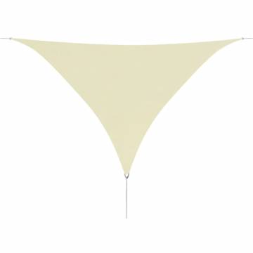 Sunshade Sail Oxford Fabric Triangular 5x5x5 m Cream