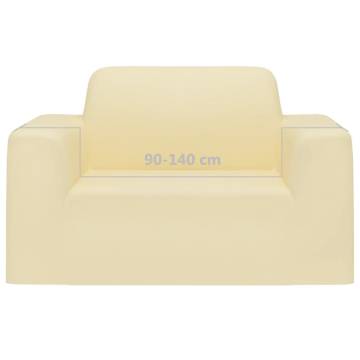 Stretch Couch Slipcover Cream Polyester Jersey