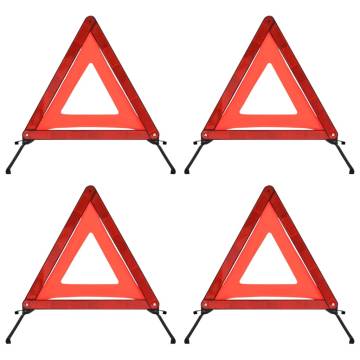 Traffic Warning Triangles 4 pcs Red 56.5x36.5x44.5cm