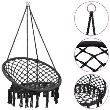 Hammock Swing Chair 80 cm Anthracite