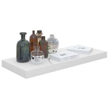 Floating Wall Shelf High Gloss White 60x23.5x3.8 cm MDF