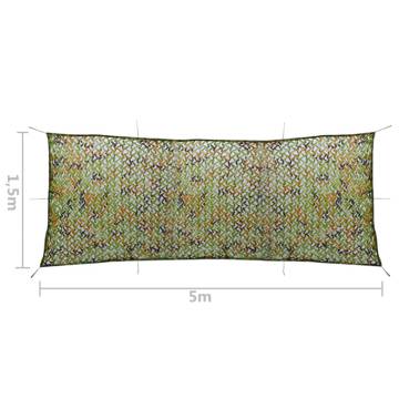 Camouflage Net with Storage Bag 1.5x5 m Green