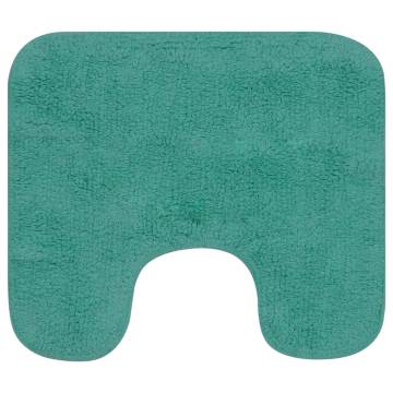 Bathroom Mat Set 2 Pieces Fabric Turquoise