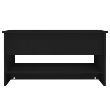 Coffee Table Black 80x50x40 cm Engineered Wood